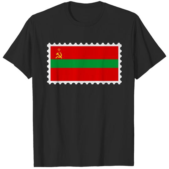 Transnistria flag stamp T-shirt