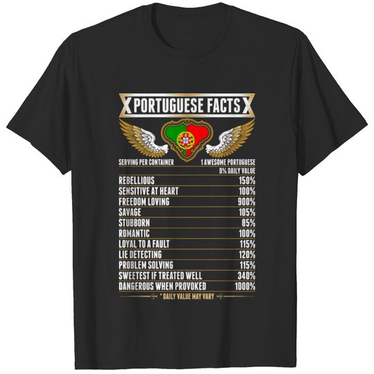 Portuguese Facts Tshirt T-shirt