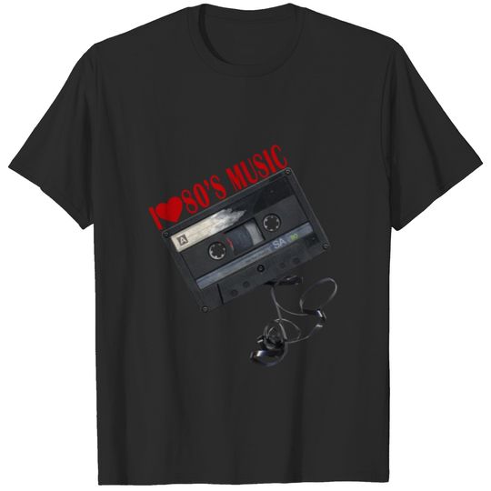 i_love_80s_eighty_music_tshirt_ T-shirt