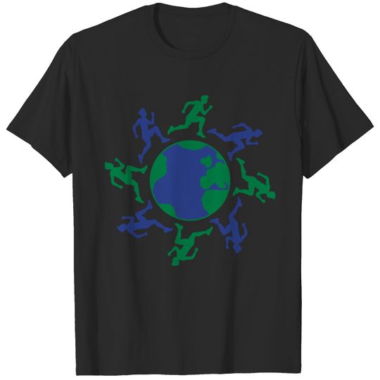earth planet circle round crew team friends world T-shirt