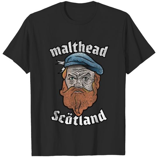 Whisky T-Shirt "Malthead" for Whiskey Fans T-shirt