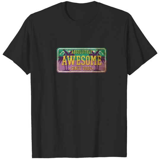 20 Year Old Awesome Since 2002 20Th Birthday T-shirt