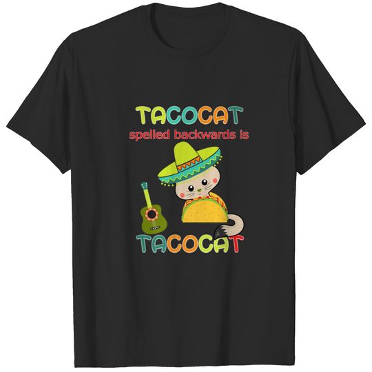 Funny Cute Tacocat Taco Cat Spelled Backward Is Ta T-shirt