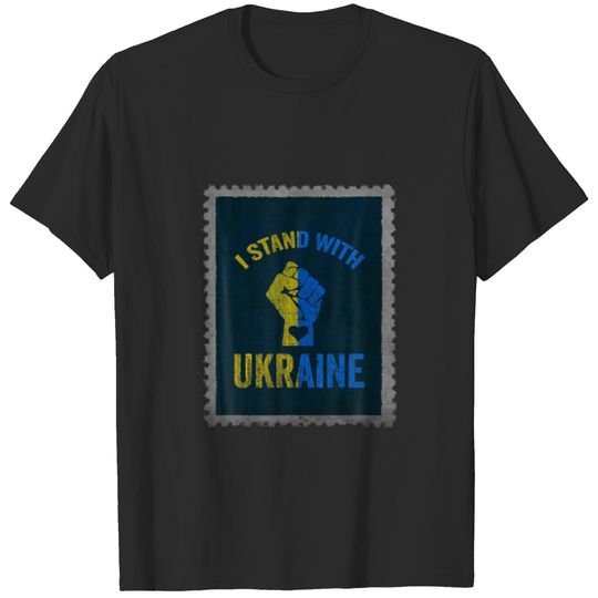 Support Ukraine I Stand With Ukraine Postage Stamp T-shirt