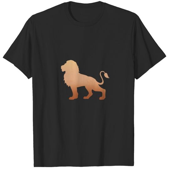 Walking lion silhouette - Choose background color T-shirt