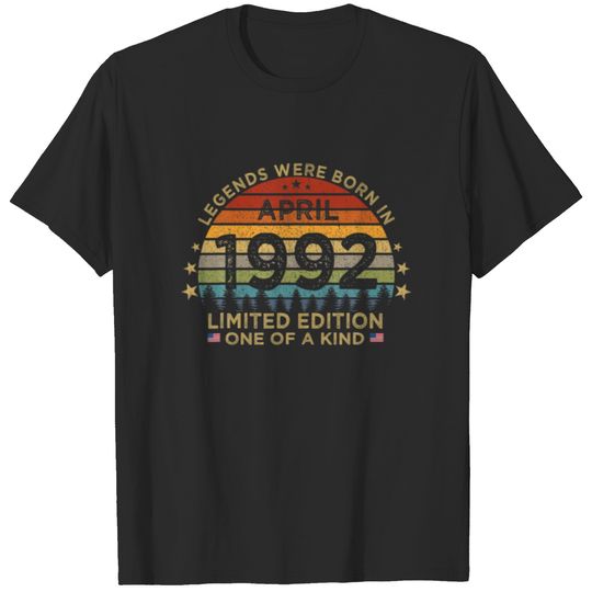 Legends Were Born In April 1992 Limited Edition Pa T-shirt