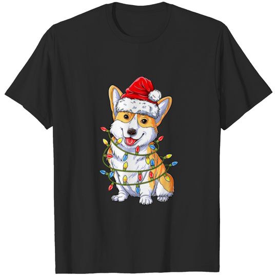 Corgi Santa Christmas T-shirt