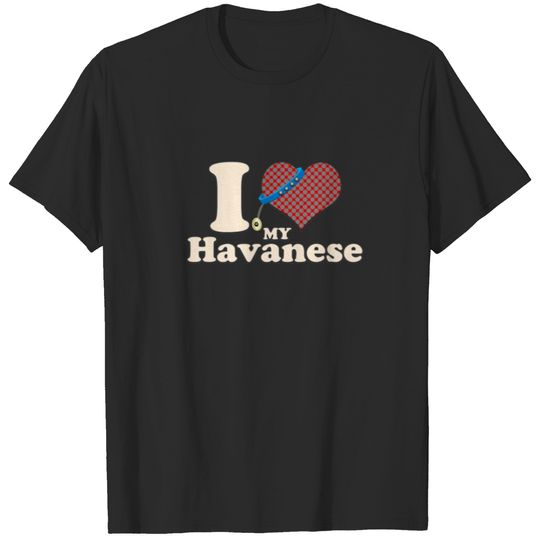 I Love My Havanese Heart Dog Owner T-shirt
