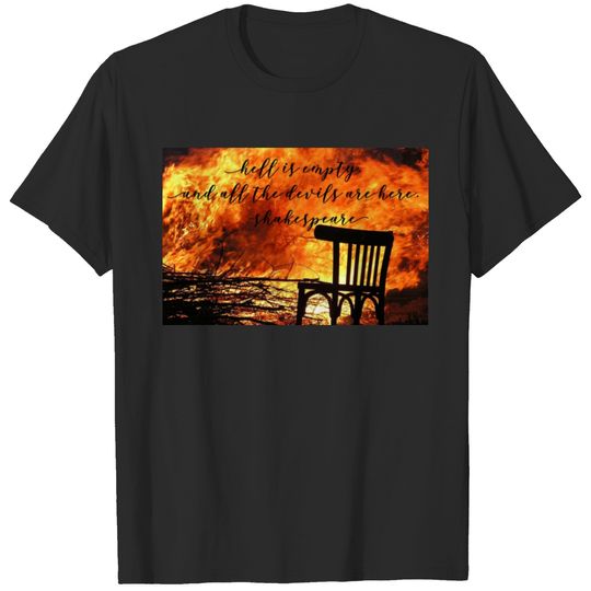 Hell is empty design theme womans T T-shirt