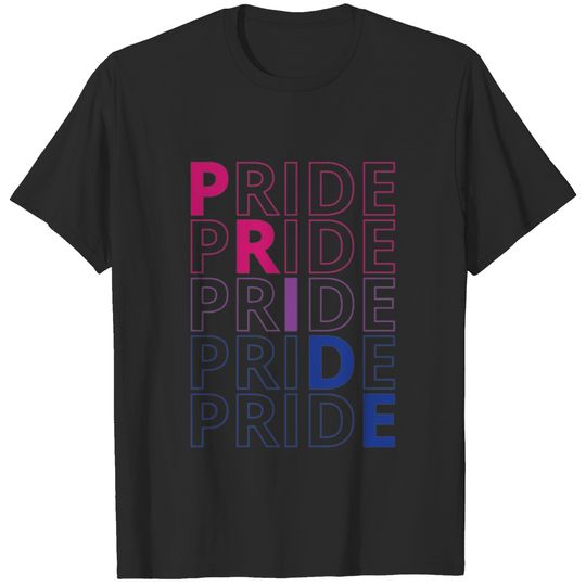LGBTQ Bisexual Pride Typography Text T-shirt