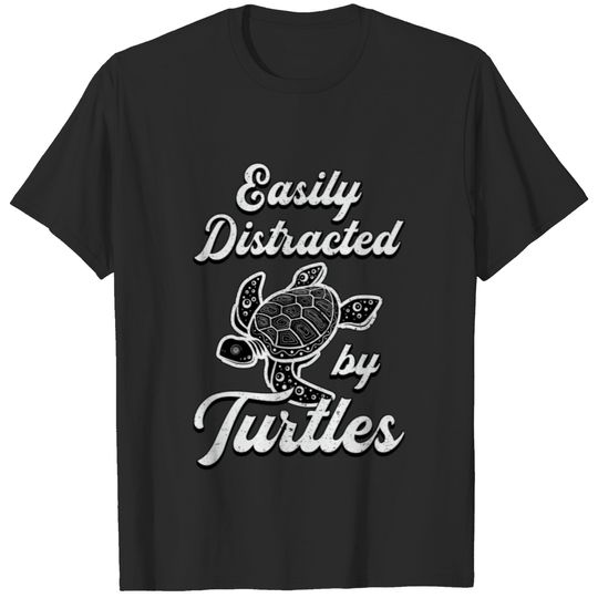 Easily Distracted By Turtles Turtle Lover Sea Gift Sweat T-shirt