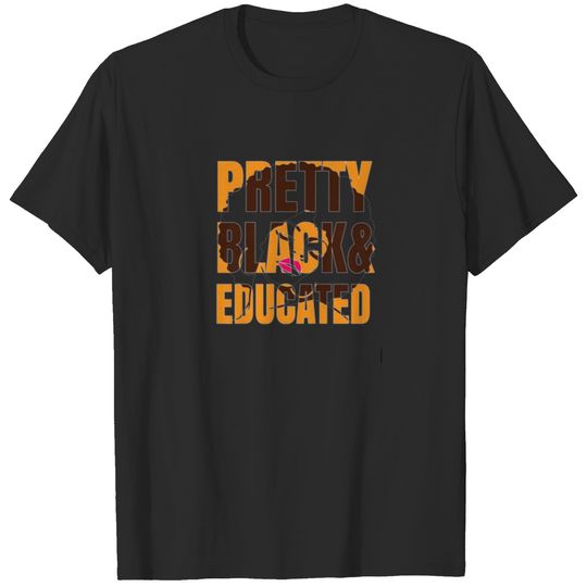 Pretty Black And Educated Queen African 100 Days O T-shirt