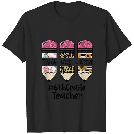 Wild About 6Th Grade Teacher Leopard Print School T-shirt