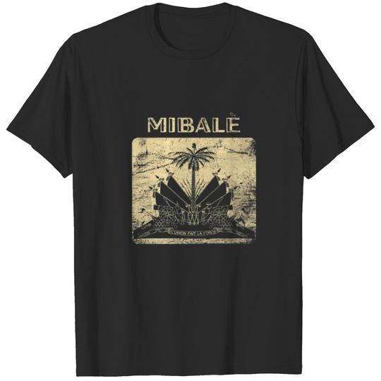 Mibale Haiti Flag Vintage Coat Of Arm Independence T-shirt