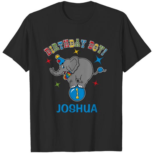 Circus Elephant 1st Birthday T-shirt