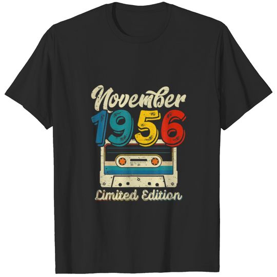 Retro November 1956 Cassette Tape 65Th Birthday De T-shirt