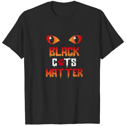 Black Cats Matter Halloween Black Cat T-shirt