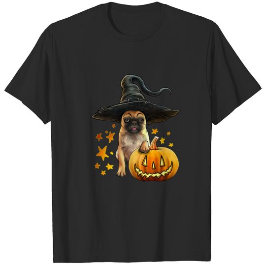 Pug Halloween Pugkin Pug Pumpkin T-shirt