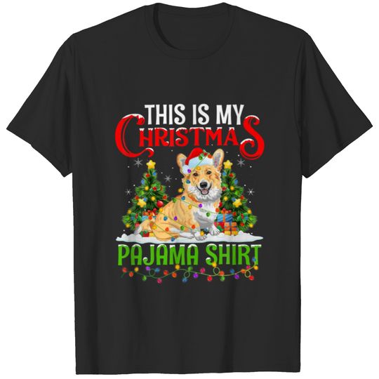 This Is My Christmas Pajama Welsh Corgi Dog Christ T-shirt