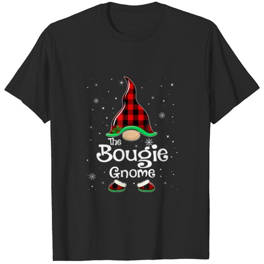 Bougie Gnome Buffalo Plaid Matching Family Christm T-shirt