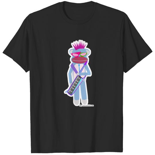 Awesome New Wave Monkey Keytar Cartoon T-shirt