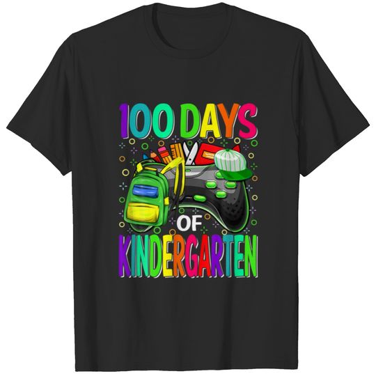 100 Days Of Kindergarten Gamer T-shirt