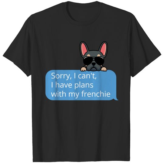 Funny Blue Tan Frenchie Text Message T-shirt