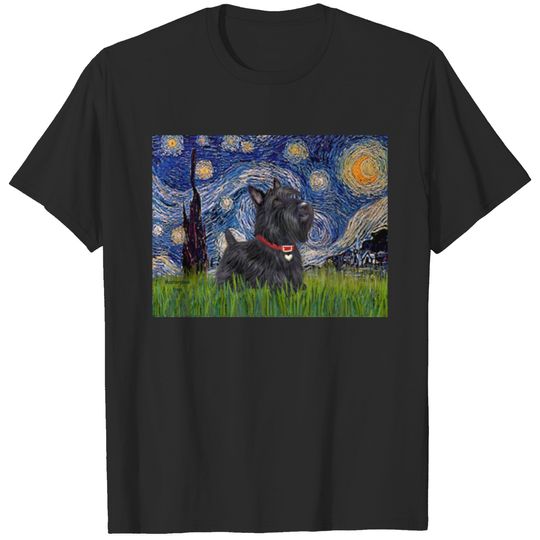 Starry Night - Scottish Terrier 6 Sweat T-shirt