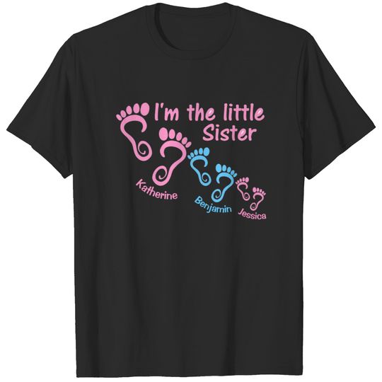 Little Sister GBG Footprints  Baby Bodysuit T-shirt