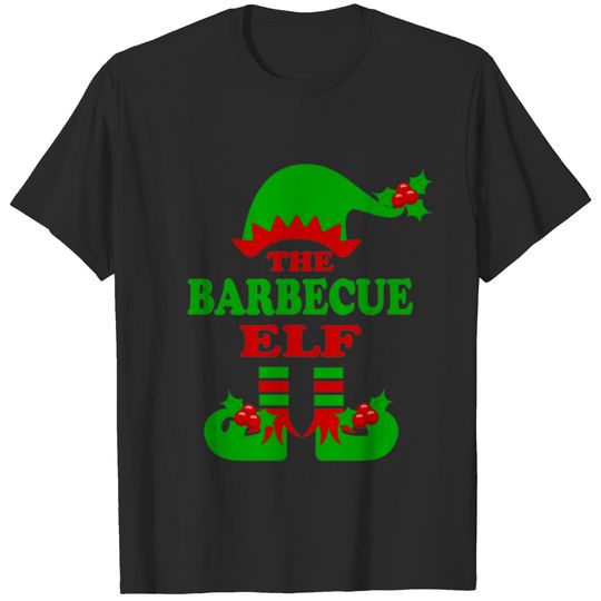 The Barbecue Elf Funny Xmas Matching BBQ Elves T-S T-shirt