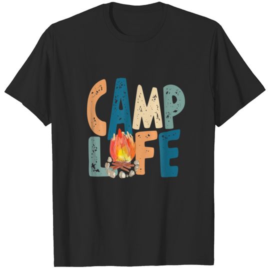 Boho Retro Camp Life Summer Camp And Hiking T-shirt