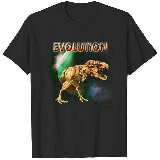 Chicken Dinosaur in Outer Space T-shirt