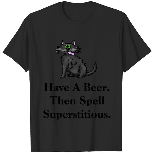 Superstitious Black Cat T-shirt