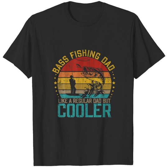 Vintage Retro Bass Fishing Dad Like A Regular T-shirt