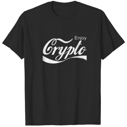 Enjoy Crypto, BTC Funny Retro Parody Cryptocurrenc T-shirt