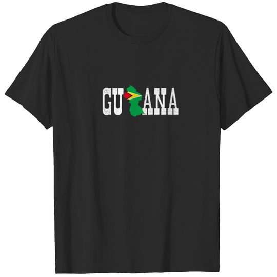 Guyana Jersey For Love Guyana Flag Silhouette Guya T-shirt