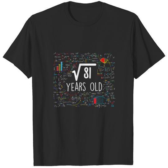Kids Square Root From 81 - 9Th Birthday 9 Years Ol T-shirt