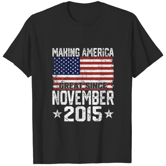 November 2015 American Flag 6Th Birthday Gifts 6 Y T-shirt