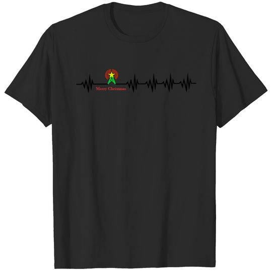 Christmas Radio Transmitter Frequency Line T-shirt