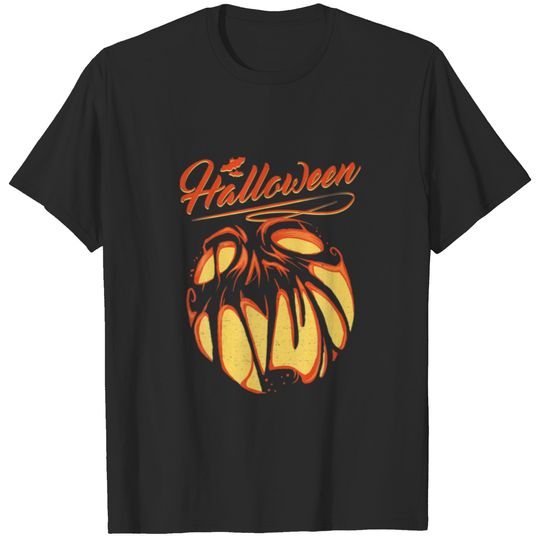 Halloween Creepy Pumpkin Face For Men Halloween T-shirt