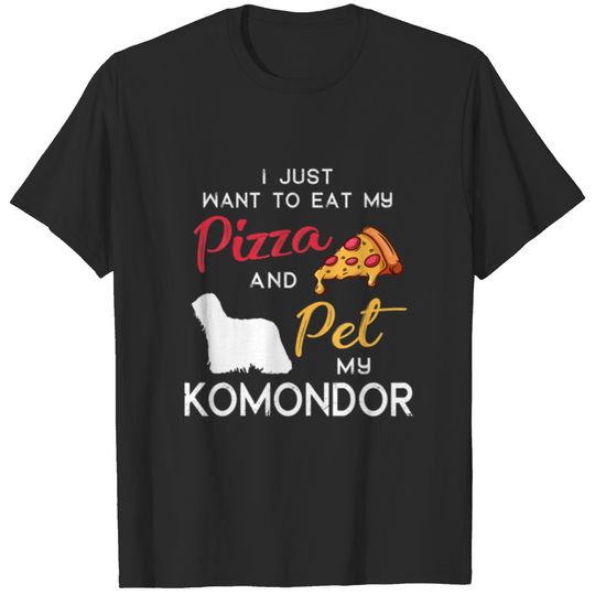 Komondor Dog Pizza Lover Owner Christmas Birthday T-shirt