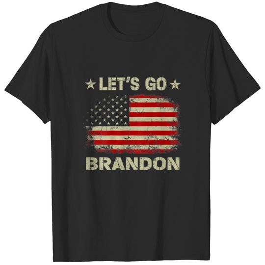 Lets Go Bransdon Brandon Usa Flag (ON BACK) T-shirt
