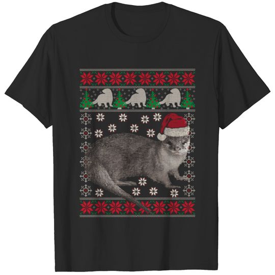 Otter Ugly Christmas Sweat Animal Holiday Xmas T-shirt