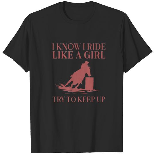 Funny Barrel Racing Gift For Women Rodeo Horse Rac T-shirt