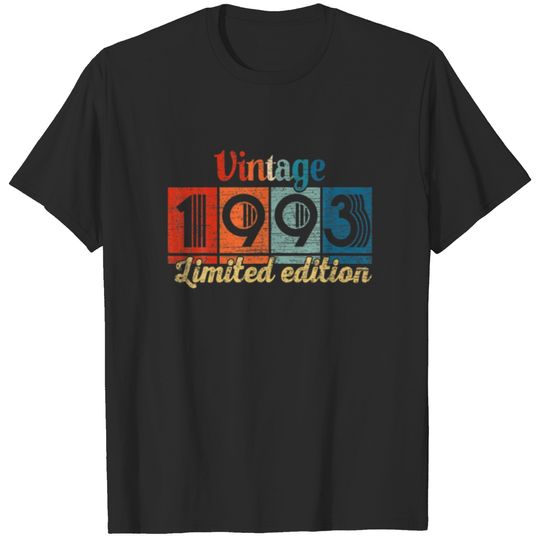 Vintage 1993 Limited Edition 29 Birthday Gifts 29 T-shirt