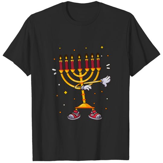 Dabbing Menorah Hanukkah Dancing Jewish Holiday Ch T-shirt