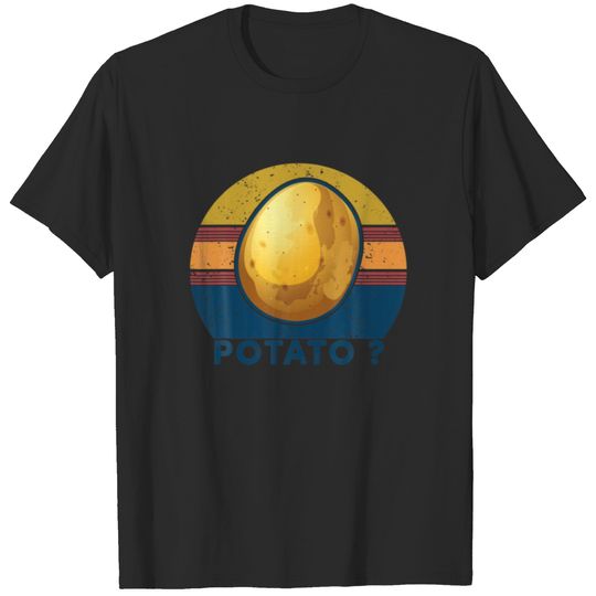 Retro Vintage Potato ? Funny Joke Vegan Vegetable T-shirt