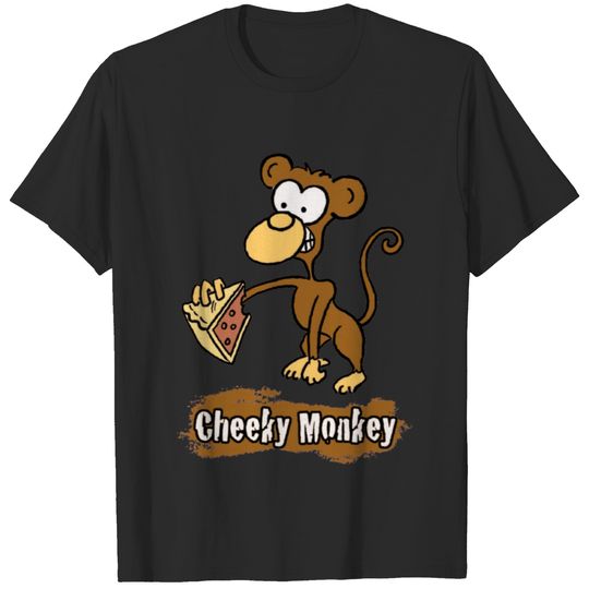 Cheeky Monkey Design has Monkey Enjoying Cake T-shirt