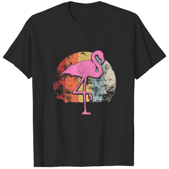 Pink Flamingo Vintage Retro Funny Animal Lovers Me T-shirt