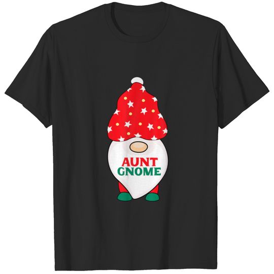 Aunt Gnome Funny Gnomes Matching Christmas Pajamas T-shirt